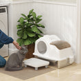 Load image into Gallery viewer, Stainless Steel Cat Litter Box with Removable Lid, Extra Large Enclosed Litter Box with High Sided, Mats, Scoop, Odor Free, Non-Sticky, Anti-Leakage, Easy Clean, for Big Cat