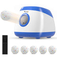 Load image into Gallery viewer, Automatic Dog Ball Launcher, Rechargeable Dog Ball Thrower with Remote Control, 3 Adjustable Distance (39ft/59ft/78ft), 6 ETPU Tennis Fetch Toys 2.5", for Medium Large Breeds, Blue