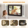 Load image into Gallery viewer, Cat Window Box Catio, Outdoor Indoor Cat Enclosure with Clear Panels, Universal Window Perch for Wall 25"–41", Catio for Indoor Pet Sunbathing, Napping & Overlooking