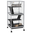 Load image into Gallery viewer, Small Animal Cage with Wheels Pet Home for Chinchillas Ferrets Kittens, with Hammock, 4 Platforms, Removable Tray, Light Grey