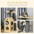 Load image into Gallery viewer, PawHut 53" Modern Cat Tree with Scratching Posts & Wheel, Small Cat Tree with Double-Layer Cushioned House, Small Cat Tower for Indoor Cat Furniture, Climbing Wooden Cat Tree