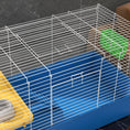 Load image into Gallery viewer, Guinea Pig Cage Chinchillas Rabbit Small Animal Cage with Ramp, Dish, Water Bottle, 99 x 52 x 53cm, Blue