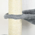 Load image into Gallery viewer, PawHut Cat Wall Shelves, 4 Pcs Cat Wall Furniture Cat Climbing Shelf with Cat Hammock, 3 Steps, Perches, Scratching Post, for Sleeping, Playing, Gray