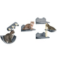 Load image into Gallery viewer, Cat Wall Shelves, 3PCs Cat Shelves with Hammock, Scratching Post, 3 Steps, Jumping Platforms, Wall Mounted Cat Climber, Grey