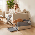 Load image into Gallery viewer, Stainless Steel Sifting Litter Box for Pine Pellets, Large Metal Litter Box with Sifter Tray, High-Sided, Anti-Leakage, Odor Control, Litter Pedal, Metal Scoop, 10 Pee Pads, 22.8"x14.6"x11.8"