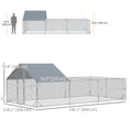 Load image into Gallery viewer, Large Metal Chicken Coop, Hen Run House with Anti-Ultraviolet Cover, Walk-in Poultry Cage for Ducks, Rabbits, Outdoor Backyard Farm, 19.7' x 9.8' x 6.4'