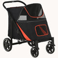 Load image into Gallery viewer, EasyFold City Pet Stroller with Shock Absorber Black