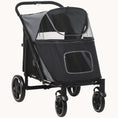 Load image into Gallery viewer, EasyFold City Pet Stroller with Shock Absorber Grey