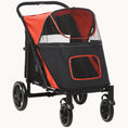 Load image into Gallery viewer, EasyFold City Pet Stroller with Shock Absorber Red