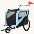 Load image into Gallery viewer, Dog Bike Trailer Pet Stroller Carrier for Large Dogs, Quick-release Wheels, Light Blue