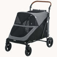 Load image into Gallery viewer, Large Dog Stroller with One-Click Fold & Adjustable Handle Grey