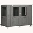 Load image into Gallery viewer, X Large Dog Crate Furniture with Lockable Magnetic Doors and Adjustable Foot Pads, Gray