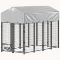 Load image into Gallery viewer, 8' x 4' x 6' Outdoor Dog Kennel with Shade & Rotating Bowl