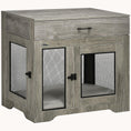 Load image into Gallery viewer, Double Door Furniture Style Dog Crate with Cushion and Drawer for Small Dogs, Gray