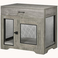 Load image into Gallery viewer, Double Door Furniture Style Dog Crate with Cushion and Drawer for Small Dogs, Gray