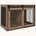 Load image into Gallery viewer, Sliding Barn Door Furniture Style Dog Crate with Secure Door Lock for Large Dogs, Brown