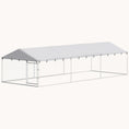 Load image into Gallery viewer, Outdoor Dog Kennel with Waterproof Cover & Double Locks, Silver
