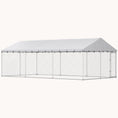 Load image into Gallery viewer, Large Outdoor Dog Kennel with Waterproof Roof, 20' x 10', Silver
