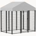 Load image into Gallery viewer, 5.9' x 4' x 6' Outdoor Dog Kennel with Secure Roof for Medium Dogs