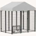 Load image into Gallery viewer, 5.9' x 4' x 6' Escape-Proof Dog Run with Rotating Feeding Station for S&M Dogs