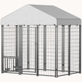 Load image into Gallery viewer, 5.9' x 4' x 6' Escape-Proof Dog Run with Rotating Feeding Station for S&M Dogs