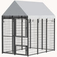 Load image into Gallery viewer, 6' x 4' x 6' Outdoor Expandable Dog Kennel with Roof 3 Doors and Secure Lock