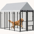 Load image into Gallery viewer, 8' x 4' x 6' Expandable Heavy Duty Outdoor Dog Kennel with Roof and 3 Doors