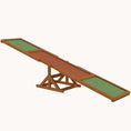 Load image into Gallery viewer, Pupstacle 83" Wooden Dog Agility Seesaw with Anti-Slip Surface Orange