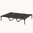 Load image into Gallery viewer, 48" x 36" Elevated Dog Bed Portable Pet Cot with Metal Frame & Breathable Mesh, Tan