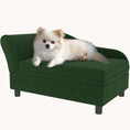 Load image into Gallery viewer, Dog Couch with Hidden Storage & Soft 2" Foam, for Small Dogs, Green