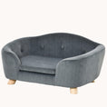 Load image into Gallery viewer, Luxurious Dog Sofa for Mini Dogs, Cats with Washable Foam Cushion, Waterproof Cover, Gray