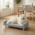 Load image into Gallery viewer, Pet Sofa Bed with Removable Top, Washable Cover, for Large Dogs & Cats, Gray