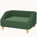 Load image into Gallery viewer, Pet Sofa Bed for Small and Medium Dogs with Washable Cushion, Non-slip Mats, Dark Green