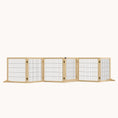 Load image into Gallery viewer, 6-Panel Foldable Wooden Dog Gate, 170" Freestanding Pet Gate with Support Feet, Natural Wood