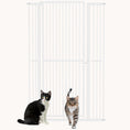 Load image into Gallery viewer, 59" Extra Tall Walk-Through Pet Gate with Small Cat Door, for Doorway, Hallway