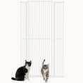 Load image into Gallery viewer, 67" Extra Tall Walk-Through Pet Gate with Small Cat Door, for Doorway, Hallway