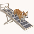 Load image into Gallery viewer, Wooden Folding Dog Ramp for Couch/Bed with 4 Adjustable Heights 15-19''