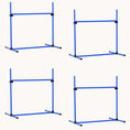 Load image into Gallery viewer, 4-Piece Adjustable Height Dog Agility Training Set with Carry Bag Blue