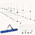 Load image into Gallery viewer, 6-Piece Adjustable Dog Agility Training Set with Removable Jump Bars & Carry Bag, White