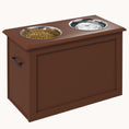 Load image into Gallery viewer, Elevated Dog Feeding Station with 2 Steel Bowls and Storage for Large Dogs, Brown