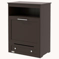 Load image into Gallery viewer, Dog Feeder Station with Food Storage Container & Hidden Dog Bowls Brown