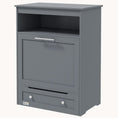 Load image into Gallery viewer, Dog Feeder Station with Dog Food Storage Container, Hidden Dog Bowls & Side Hooks, Gray