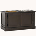 Load image into Gallery viewer, Dog Feeder Stand with Storage & 2 Stainless Steel Bowls for Large Dogs, Coffee