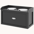 Load image into Gallery viewer, Dog Bowl Stand with Storage, 2 Elevated Pet Dish Bowls Set for Large Sized Dogs, Black