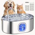 Load image into Gallery viewer, 7L Stainless Steel Pet Water Fountain with Filters Quiet Pump for Cats & Dogs