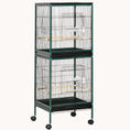 Load image into Gallery viewer, Large Bird Cage with 1.7 ft. Width for Wingspan, Bird Aviary Indoor with Multi-Door Design, Fit for a Canary, Finch, Conure, 55", Green