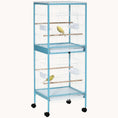 Load image into Gallery viewer, Large Bird Cage with 1.7 ft. Width for Wingspan, Bird Aviary Indoor with Multi-Door Design, Fit for a Canary, Finch, Conure, 55", Light Blue