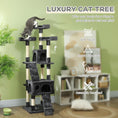 Load image into Gallery viewer, 68 inches Cat Tree, Multi-Level Large Cat Tower Condo with Scratching Posts, Perches, Cat Houses, Dangling Toy, Grey