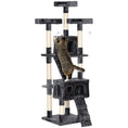 Load image into Gallery viewer, 68 inches Cat Tree, Multi-Level Large Cat Tower Condo with Scratching Posts, Perches, Cat Houses, Dangling Toy, Grey