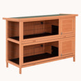 Load image into Gallery viewer, 54" Two-Level Outdoor & Indoor Rabbit Hutch with Easy Access Natural
